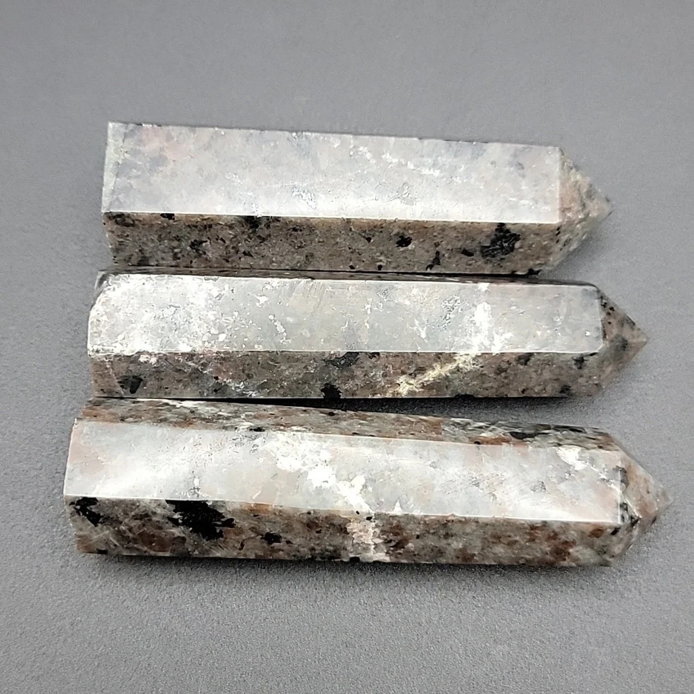 Lot of 3 Yooperlite Towers Natural Gemstone UV Reactive Hand Crafted 234g